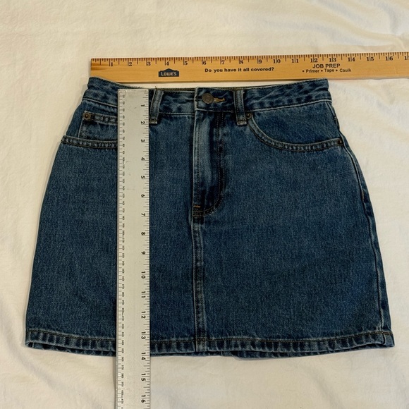 Glassons Denim Mini Skirt Size 6 Blue Classic A-Line Jean Skirt Casual Y2K - Picture 5 of 6
